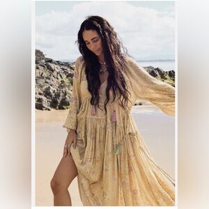 NWT - Spell & The Gypsy Belladonna Gown Dusty Olive Goddess Dress Large